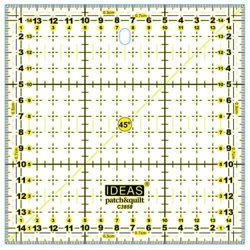 Regla en Centímetros 15x15cm