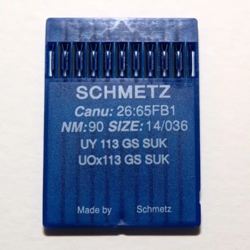 Aguja con punta bola UY 113 GS SUK de SCHMETZ para máquinas de coser industriales