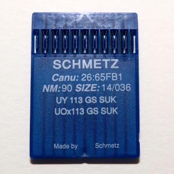 Aguja con punta bola UY 113 GS SUK de SCHMETZ para máquinas de coser industriales