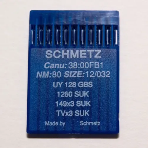 Aguja con punta bola UY 128 GBS de SCHMETZ para máquinas de coser industriales