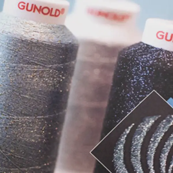 Hilo de poliéster con un hilo de metal POLY STAR para bordar de Gunold