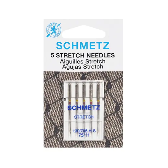 Agujas para licra y tejidos elásticos SCHMETZ. Grosor 75/11